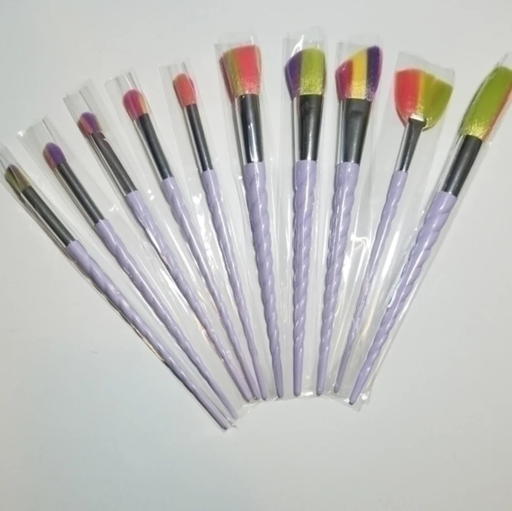 10 Piece Unicorn Makeup Brush Set